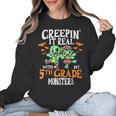 Creepin It Real Monster School 5th Grade Teacher Halloween Women Crewneck Sweatshirt, trending gift Creepin It Real Monster School 5th Grade Teacher Halloween Women Crewneck Sweatshirt, trending gift