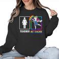 Cute Art Teacher Magical Dabbing Unicorn Artist Women Crewneck Sweatshirt, trending gift