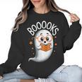 Cute Ghost Book Reading Halloween Teacher Women Crewneck Sweatshirt, trending gift Cute Ghost Book Reading Halloween Teacher Women Crewneck Sweatshirt, trending gift