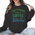 Disney This Teacher Runs On Coffee And Disney Gradient Logo Women Crewneck Sweatshirt, trending gift Disney This Teacher Runs On Coffee And Disney Gradient Logo Women Crewneck Sweatshirt, trending gift