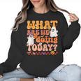 What Are We Doing Today Halloween PE Spooky Teacher Women Crewneck Sweatshirt, Pe Teacher Gifts, trending gift