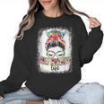 Early Head Start Life Messy Bun Back To School Teacher Women Women Crewneck Sweatshirt, trending gift Early Head Start Life Messy Bun Back To School Teacher Women Women Crewneck Sweatshirt, trending gift