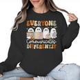 Everyone Communicates Differently Halloween Sped Teacher Women Crewneck Sweatshirt, trending gift Everyone Communicates Differently Halloween Sped Teacher Women Crewneck Sweatshirt, trending gift