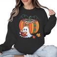 Fall Book Pumpkin Ghost Reading Books Halloween Teacher Women Crewneck Sweatshirt, trending gift Fall Book Pumpkin Ghost Reading Books Halloween Teacher Women Crewneck Sweatshirt, trending gift