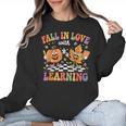 Fall In Love With Learning Autumn Fall Season Teacher Women Crewneck Sweatshirt, trending gift