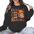 Fall In Love With Reading Autumn Thanksgiving Shirt Teacher Women Crewneck Sweatshirt, trending gift Fall In Love With Reading Autumn Thanksgiving Shirt Teacher Women Crewneck Sweatshirt, trending gift