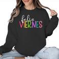 Feliz Viernes Happy Friday Spanish Teacher Friday Spanish Sp Women Crewneck Sweatshirt, trending gift