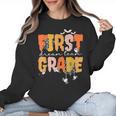First Grade Dream Retro Team Fall Halloween Spooky Teachers Women Crewneck Sweatshirt, First Grade Teacher Gifts, trending gift