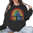 Fri-Yay Friyay Rainbow Colors Teacher Childrens Fun Designs Women Crewneck Sweatshirt, trending gift Fri-Yay Friyay Rainbow Colors Teacher Childrens Fun Designs Women Crewneck Sweatshirt, trending gift
