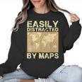 Geography Teacher Easily Distracted By Maps Women Crewneck Sweatshirt, trending gift Geography Teacher Easily Distracted By Maps Women Crewneck Sweatshirt, trending gift