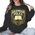 Grammar Police To Serve And Correct English Teacher Women Crewneck Sweatshirt, English Teacher Gifts, trending gift Grammar Police To Serve And Correct English Teacher Women Crewneck Sweatshirt, English Teacher Gifts, trending gift
