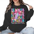 Groovy Teacher Cute Coquette Bow Flower Retro Back To School Women Crewneck Sweatshirt, Groovy Teacher Gifts, trending gift Groovy Teacher Cute Coquette Bow Flower Retro Back To School Women Crewneck Sweatshirt, Groovy Teacher Gifts, trending gift