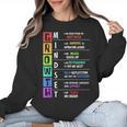 Growth Mindset Positive Motivational Classroom Teacher Learn Women Crewneck Sweatshirt, trending gift