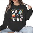 Halloween Music Teacher Ghost Playing Musical Instruments Women Crewneck Sweatshirt, trending gift