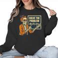 Halloween Teacher Six Seven Meme 6 7 Skeleton Spooky Costume Women Crewneck Sweatshirt, trending gift