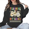Halloween Teaching My Boos Cute Ghost Teacher Life Costume Women Crewneck Sweatshirt, trending gift