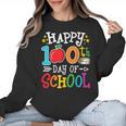 Happy 100th Day Of School Teachers 100 Days Of School Kids Women Crewneck Sweatshirt, trending gift