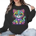 Happy Dot Day Colorful Polka Dot Cat Kitten Teachers Kids Women Crewneck Sweatshirt, trending gift