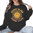 Happy To See Your Face Retro Happy Teacher Back To School Women Crewneck Sweatshirt, trending gift Happy To See Your Face Retro Happy Teacher Back To School Women Crewneck Sweatshirt, trending gift
