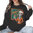 Haunted By 6-7 Six Seven 67 Math Teacher Halloween Skeleton Women Crewneck Sweatshirt, trending gift