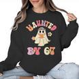 Haunted By 67 Meme Six Seven 6 7 Halloween Teachers Women Crewneck Sweatshirt, trending gift