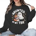 Haunted By My TBR Cute Ghost Book Reading Teacher Halloween Women Crewneck Sweatshirt, trending gift Haunted By My TBR Cute Ghost Book Reading Teacher Halloween Women Crewneck Sweatshirt, trending gift