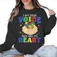 I Am Their Voice They Are My Heart Autism Awareness Teacher Women Crewneck Sweatshirt, trending gift I Am Their Voice They Are My Heart Autism Awareness Teacher Women Crewneck Sweatshirt, trending gift