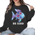 Be Kind Rainbow Fish Teacher Life Teaching Back To School Women Crewneck Sweatshirt, trending gift Be Kind Rainbow Fish Teacher Life Teaching Back To School Women Crewneck Sweatshirt, trending gift