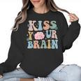 Kiss Your Brain Teacher Inspire Educate Groovy Retro Vintage Women Crewneck Sweatshirt, Groovy Teacher Gifts, trending gift Kiss Your Brain Teacher Inspire Educate Groovy Retro Vintage Women Crewneck Sweatshirt, Groovy Teacher Gifts, trending gift