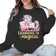 LEARNING IS MAGICAL TEACHER UNICORN BACK TO SCHOOL UNICORN Women Crewneck Sweatshirt, trending gift LEARNING IS MAGICAL TEACHER UNICORN BACK TO SCHOOL UNICORN Women Crewneck Sweatshirt, trending gift