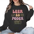 Leer Es Poder Groovy Spanish Teacher Bilingual Maestra Men Women Women Crewneck Sweatshirt, Groovy Teacher Gifts, trending gift Leer Es Poder Groovy Spanish Teacher Bilingual Maestra Men Women Women Crewneck Sweatshirt, Groovy Teacher Gifts, trending gift