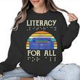 Literacy For All Visually Impaired Braille Teacher The Blind Women Crewneck Sweatshirt, trending gift Literacy For All Visually Impaired Braille Teacher The Blind Women Crewneck Sweatshirt, trending gift