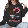Love Montessori Education Math Teacher Women Crewneck Sweatshirt, trending gift Love Montessori Education Math Teacher Women Crewneck Sweatshirt, trending gift