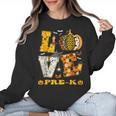 LOVE Pre-K Pumpkin Teacher Student Halloween Costume Women Crewneck Sweatshirt, trending gift