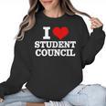 I Love Student Council Student Teacher Women Crewneck Sweatshirt, trending gift