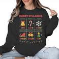 Merry Syllables Teacher Christmas Educational Kids Women Crewneck Sweatshirt, trending gift