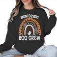 Montessori Teacher Halloween Boo Rainbow Leopard Halloween Women Crewneck Sweatshirt, trending gift Montessori Teacher Halloween Boo Rainbow Leopard Halloween Women Crewneck Sweatshirt, trending gift