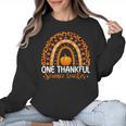 One Thankful Science Teacher Rainbow Boho Fall Thanksgiving Women Crewneck Sweatshirt, Science Teacher Gifts, trending gift