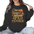 One Thankful Sped Teacher Cute Thanksgiving Women Women Crewneck Sweatshirt, trending gift One Thankful Sped Teacher Cute Thanksgiving Women Women Crewneck Sweatshirt, trending gift
