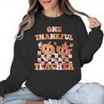 One Thankful Teacher Fall Leaves Thanksgiving Retro Women Crewneck Sweatshirt, trending gift One Thankful Teacher Fall Leaves Thanksgiving Retro Women Crewneck Sweatshirt, trending gift