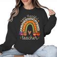 One Thankful Teacher Thanksgiving Turkey Rainbow Fall Women Crewneck Sweatshirt, trending gift One Thankful Teacher Thanksgiving Turkey Rainbow Fall Women Crewneck Sweatshirt, trending gift