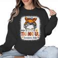 One Thankful Teacher's Aide Messy Bun Thanksgiving Fall Women Crewneck Sweatshirt, trending gift One Thankful Teacher's Aide Messy Bun Thanksgiving Fall Women Crewneck Sweatshirt, trending gift