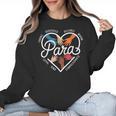 Para Heart Paraprofessional Teacher Paraeducator Women Crewneck Sweatshirt, trending gift