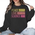 Peace Love Science Lovers Math Chemistry Teacher Women Crewneck Sweatshirt, Science Teacher Gifts, trending gift Peace Love Science Lovers Math Chemistry Teacher Women Crewneck Sweatshirt, Science Teacher Gifts, trending gift