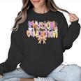 Physical Education Halloween Bow Checkered Teacher Ghost PE Women Crewneck Sweatshirt, Pe Teacher Gifts, trending gift