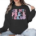 In My Pre K Era Groovy Back To School First Day Teacher Kids Women Crewneck Sweatshirt, Groovy Teacher Gifts, trending gift