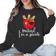 Pretend I'm A Pirate Teacher Apple Talk Like A Pirate Day Men Women Kids Women Crewneck Sweatshirt, trending gift Pretend I'm A Pirate Teacher Apple Talk Like A Pirate Day Men Women Kids Women Crewneck Sweatshirt, trending gift
