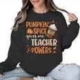 Pumpkin Spice Gives Me Teacher Powers Fall Thanksgiving Men Women Women Crewneck Sweatshirt, trending gift Pumpkin Spice Gives Me Teacher Powers Fall Thanksgiving Men Women Women Crewneck Sweatshirt, trending gift
