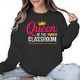 Queen Of The Classroom Teacher Women Crewneck Sweatshirt, trending gift