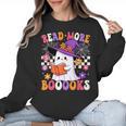Read More Books Ghost Reading Book Teacher Halloween Women Crewneck Sweatshirt, trending gift